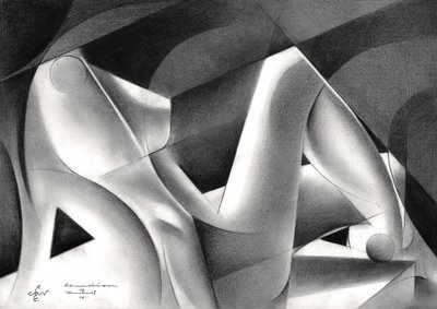 Elegante abstracte vorm door Corné Akkers