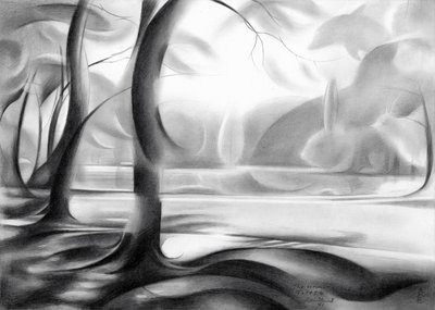 Weerspiegeling in het mystieke bos door Corné Akkers