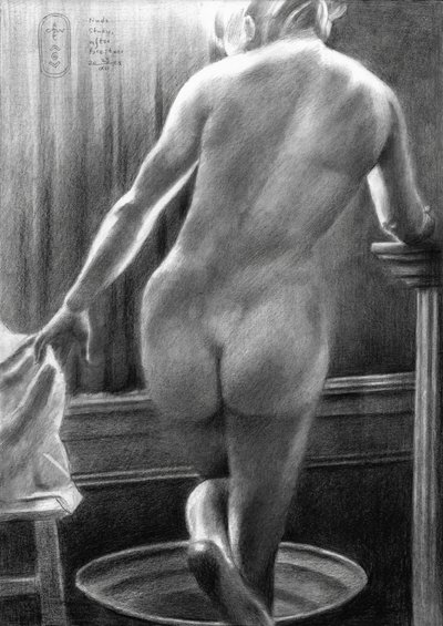 Naaktstudie, naar Breitner - 23-12-25 door Corné Akkers