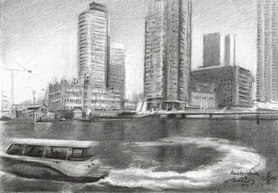 Stadsbeeld van Rotterdam door Corné Akkers