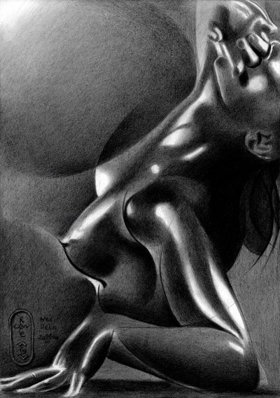 Sensuele figuurstudie door Corné Akkers