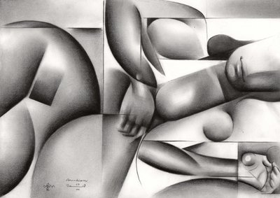 Sensuele geometrische figuur door Corné Akkers