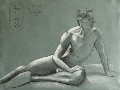 Doordachte studie van een mannelijk figuur door Corné Akkers