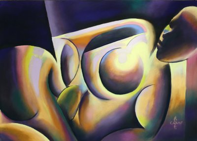 Levendige abstracte figuren door Corné Akkers
