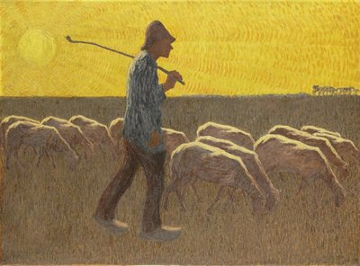 Herder met schapen door Cornelis Albert van Assendelft