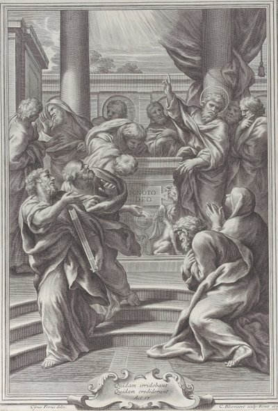 Sint Paulus predikend in Athene, 1679 door Cornelis Bloemaert