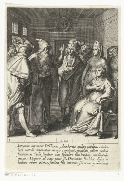 Voorspelling aan de moeder van Thomas van Aquino door Cornelis Boel