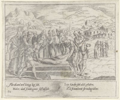 Begrafenis van Abraham door Cornelis Bos