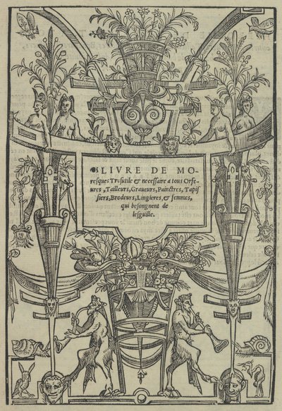 Livre de Moresques, titelpagina recto, 1546 door Cornelis Bos