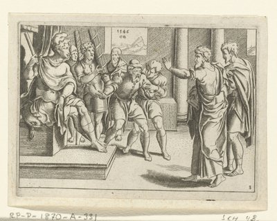 Paulus maakt Elymas blind door Cornelis Bos