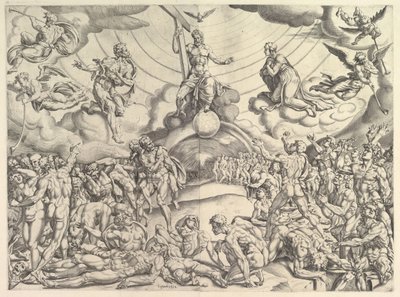Het laatste oordeel, ca. 1548-50 door Cornelis Bos