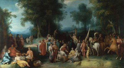 De prediking van Johannes de Doper, 1602 door Cornelis Cornelisz. Haarlem van