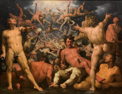 De Val van de Titanen (De Titanomachia), 1588-90 door Cornelis Cornelisz van Haarlem