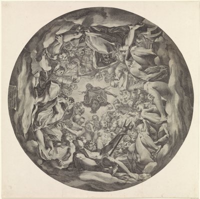 Bijeenkomst van goden op de Olympus door Cornelis Cort