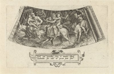 De terugkeer van Jakob in Kanaän De geschiedenis van Jacob (serie) door Cornelis Cort