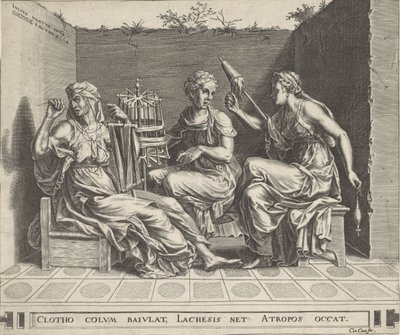 Drie schikgodinnen door Cornelis Cort