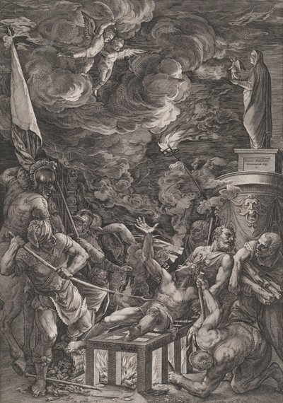 Martelaarschap van St. Laurentius door Cornelis Cort