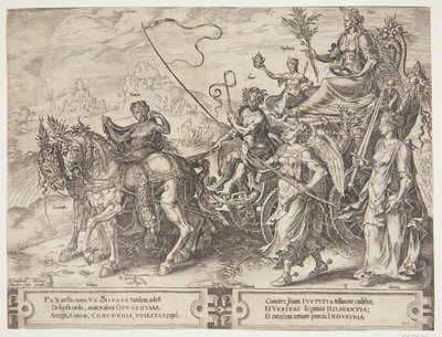 De triomf van de vrede door Cornelis Cort