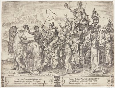De triomf van de rijkdom door Cornelis Cort