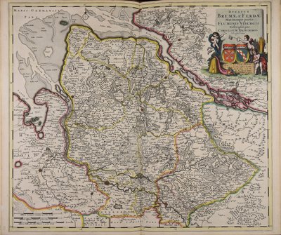 Ducatus Bremae amp; Ferdae maximaeque partis fluminis Visurgis descriptio door Cornelis Danckerts