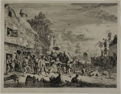 Het dorpsfeest door Cornelis Dusart