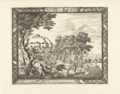 Gezicht op Huis ten Bosch door Cornelis Elandts