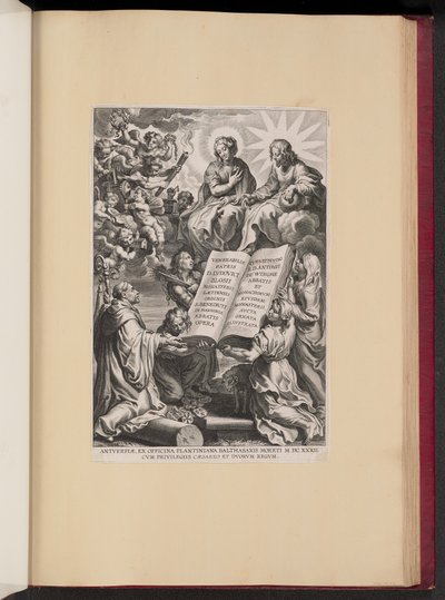 Titelpagina voor Ludovicus Blosius, Opera door Cornelis Galle I after Sir Peter Paul Rubens