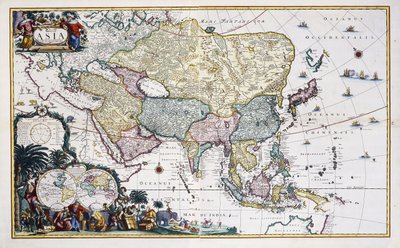 Kaart van Azië, c.1696 door Cornelis III Danckerts
