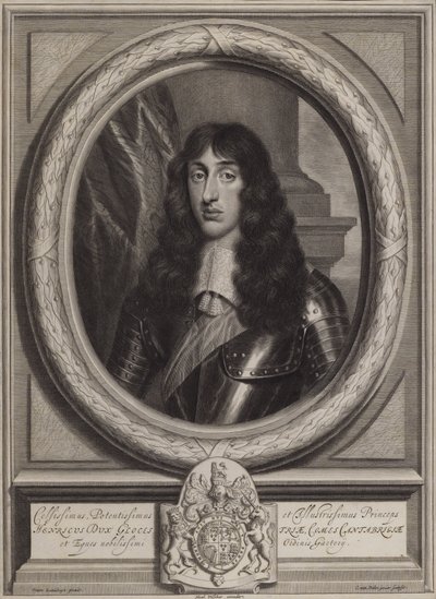 Henry Stuart, Hertog van Gloucester, jongste zoon van koning Charles I (gravure) door Cornelis II Van Dalen