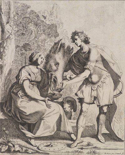Meleager en Atalanta door Cornelis I Danckerts