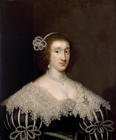 Portret van een onbekende dame door Cornelis Janssens van Ceulen