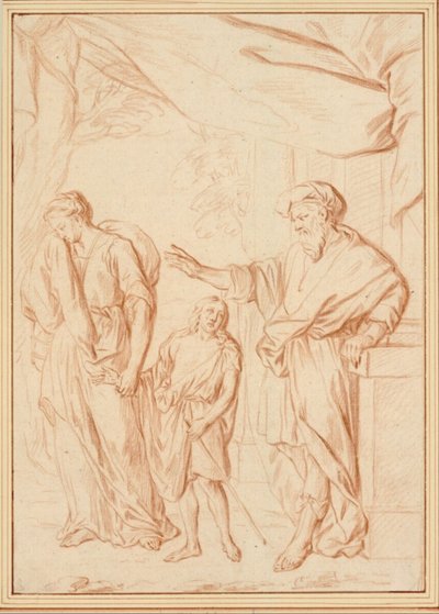 Het uitwerpen van Hagar door Cornelis Joseph d