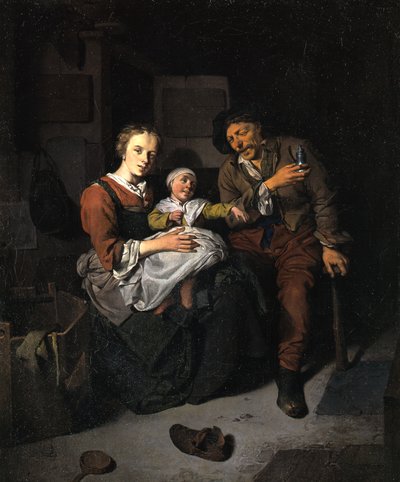Duits:  Bauernfamilie Boerenfamilie door Cornelis Pietersz Bega