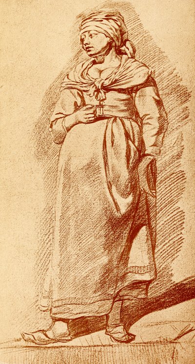Studie van een Nederlandse boer door Cornelis Pietersz Bega