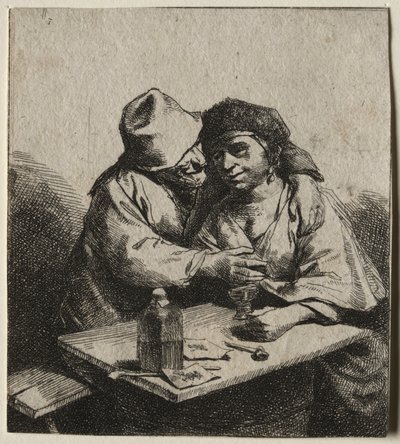 Het verliefde paar door Cornelis Pietersz Bega