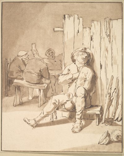 Dronken Boer in een Herberg door Cornelis Ploos van Amstel
