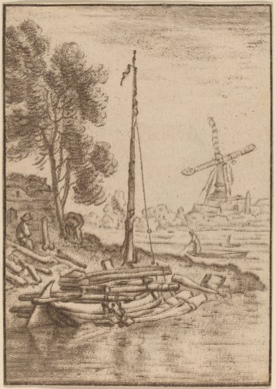 Kronkelende rivier, 1761, gepubliceerd 1765 door Cornelis Ploos van Amstel
