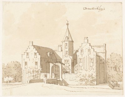 Kasteel Drakenburg bij Baarn door Cornelis Pronk (possibly)