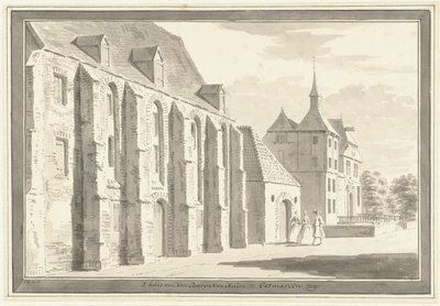 Gezicht op de kerk en het huis te Ootmarsum door Cornelis Pronk