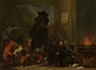 Satire op het proces van Johan van Oldenbarnevelt door Cornelis Saftleven