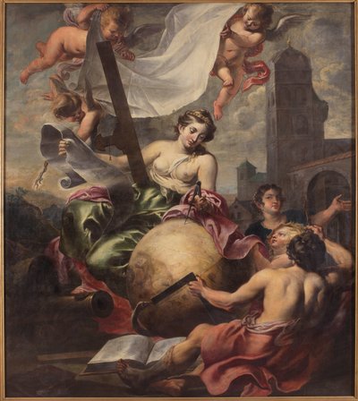 Allegorie van de Meetkunde door Cornelis Schut