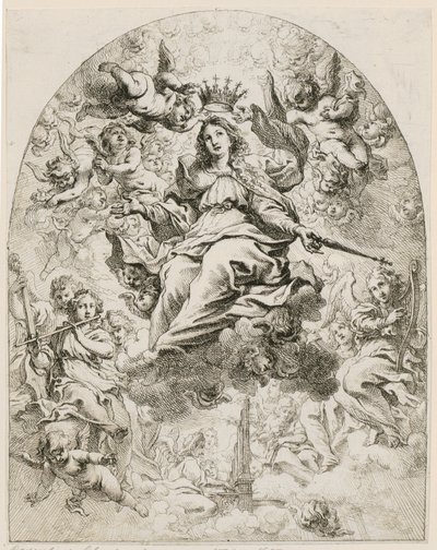 De kroning van Maria door Cornelis Schut