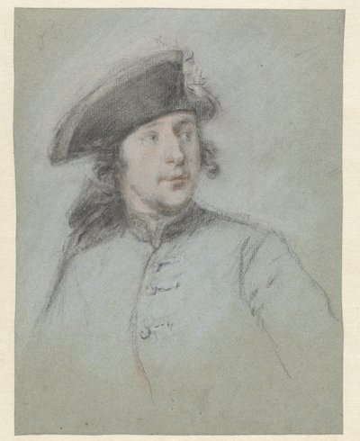 Portret van Ludolf Bakhuysen de jonge door Cornelis Troost