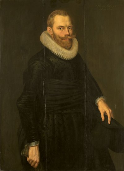 Portrait of Dirck Hasselaer door Cornelis Van der Voort