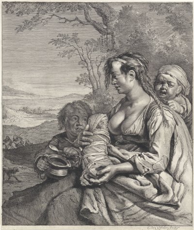 Heidin door Cornelis Visscher (II)