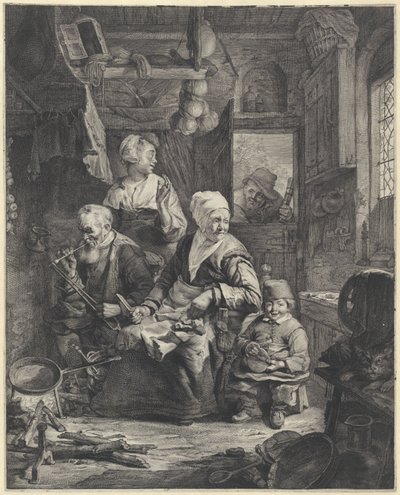 Pannenkoekenbakster door Cornelis Visscher (II)