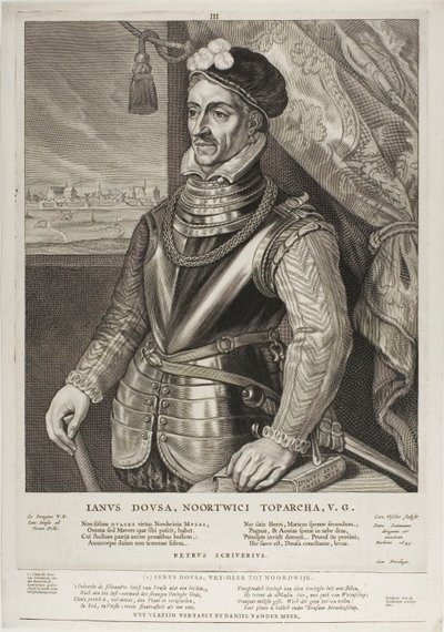 Jan van der Does, plaat 3 uit Quatuor Personae door Cornelis Visscher