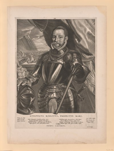 Lodewijk van Boisot, Admiral of Zeeland, from Quatuor Personae door Cornelis Visscher