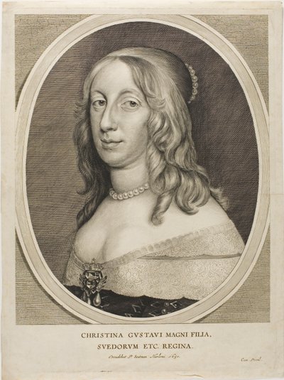 Koningin Christina van Zweden door Cornelis Visscher