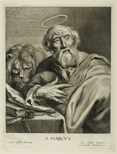 Marcus, uit De vier evangelisten door Cornelis Visscher